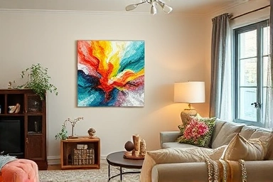 Acrylic pouring art as home decor